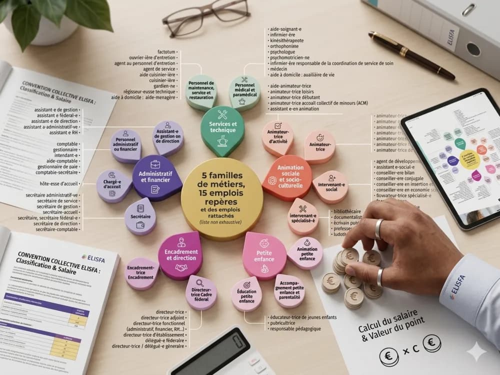 Convention collective ELISFA : calcul du salaire, valeur du point et classification des emplois - Syge RH